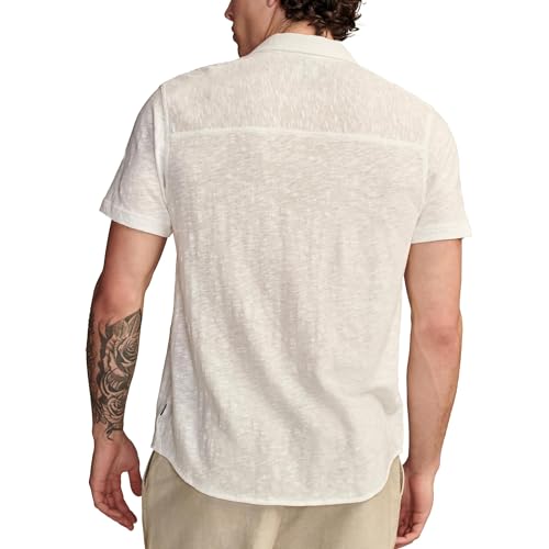 Lucky Brand Men's Linen Short Sleeve Button Up Shirt2