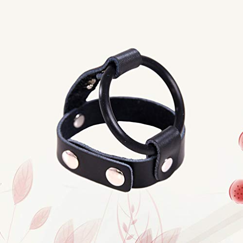 EXCEART 1Pc Penisring Cockring Zwart Siliconen Penis Stimulator Penis Enhancer Ringen Lederen Penis Sleeve Rekbare… - Image 8