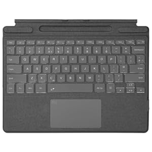 Rii Bluetooth Microsoft Surface Pro Keyboard with Touchpad,7 Color Backlits,Compatible with Microsoft Surface Pro 8/Pro 9/Pro X Only, Ultra-Slim with Cover Only Used when Connected to Bluetooth