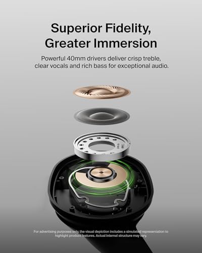 Belkin SoundForm Surround Bluetooth Over-Ear Headphones AUD009fqBK の商品画像 3