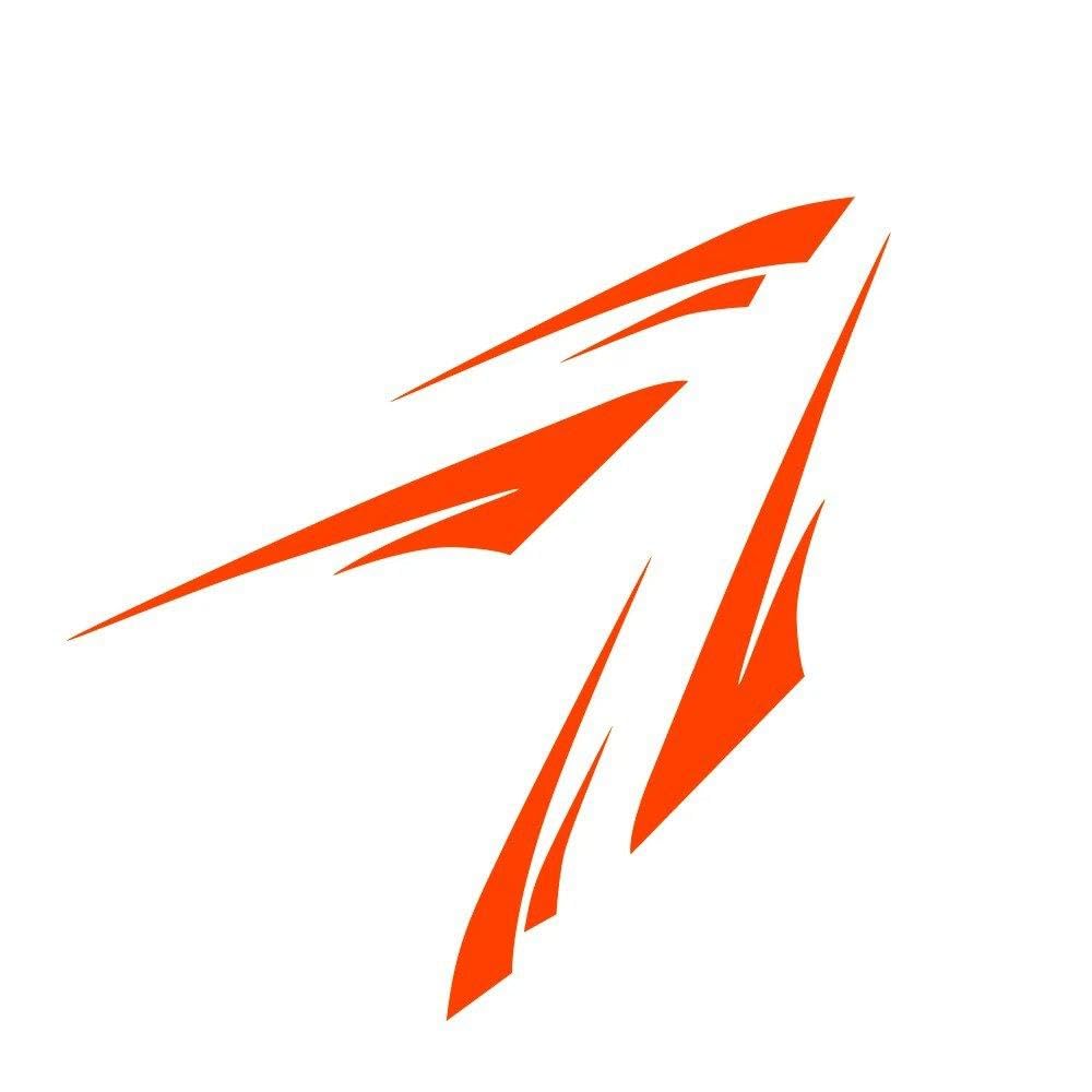 Car Body Vinyl Stickers Auto Decor Decals Accessories(Glossy Orange)