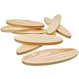 Material: madera de pino. Bloques ovalados de madera de pino para cortar y grabar, tablas de madera natural sin terminar para quemar madera y pintar, espacios en blanco para proyectos de arte de bricolaje (20 x 5 x 1,5 cm, 8