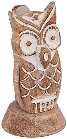 Valentines Day Gifts Wooden Owl Glasses Holder Stand for Reading Nightstand Eyeglass Spectacle Retainer Mom Dad Car SPWW19 Birthday Gifts