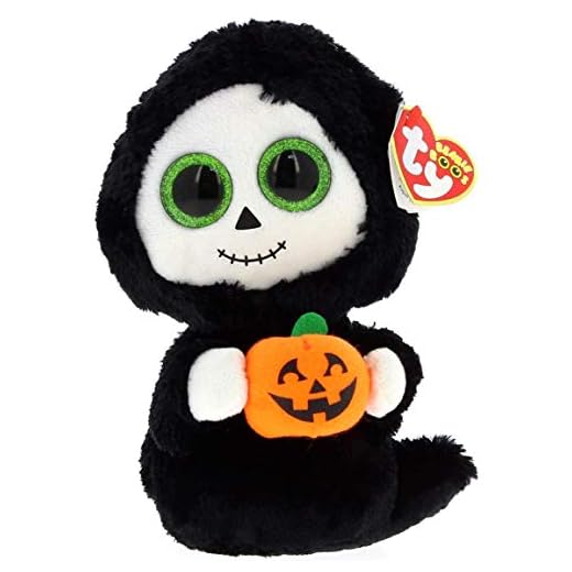Ty - Treats, Fantasma de Peluche con Calabaza, 15 cm (41201TY)