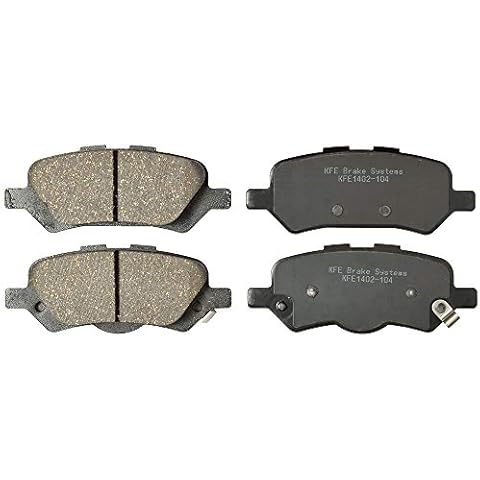 KFE KFE1402-104 Ultra Quiet Advanced Premium Ceramic Brake Pad REAR Set Compatible With: 2009-2016 Toyota Venza Cover