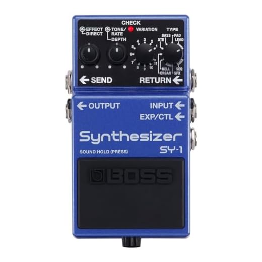 Pedal de guitarra BOSS SY-1 Synthesizer — 121 sonidos polifónicos de respuesta ultrasensible con sencilla experiencia sin configuración