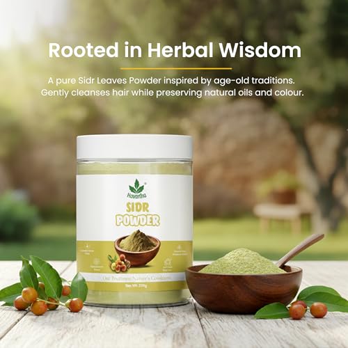 Image of Havintha Herbal Sidr Leaves Powder for Hair & Skin Care, 250g | Made from premium-quality Sidr (Ziziphus) leaves with no added chemicals, artificial colors, or preservatives.