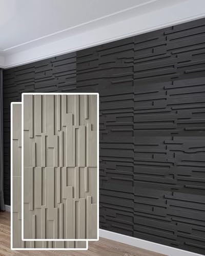 Paneles de pared 3D, revestimiento acústico de poliuretano para decoración de interiores, sala de estar, dormitorio, baño, balcón, diseño cóncavo y convexo para insonorización y atractivo estético