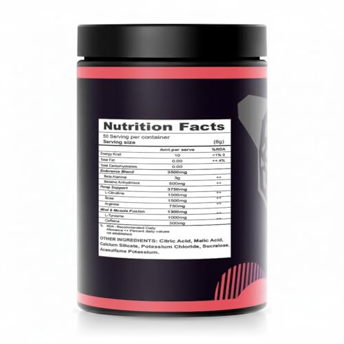 Image of Muscle Asylum F9 Pre-Workout - 50 Servings, 400gm (Fruit Punch) | Boosts Energy & Endurance | Improves Focus