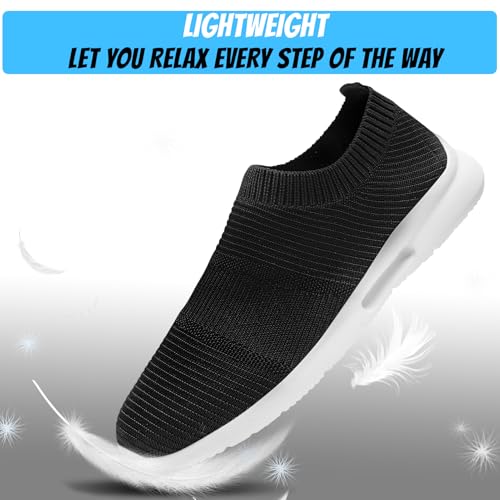 Image of Men's Running Shoes Lightweight Breathable Athletic Sneakers Non Slip Comfortable Walking Tennis Shoes for Gym Workout