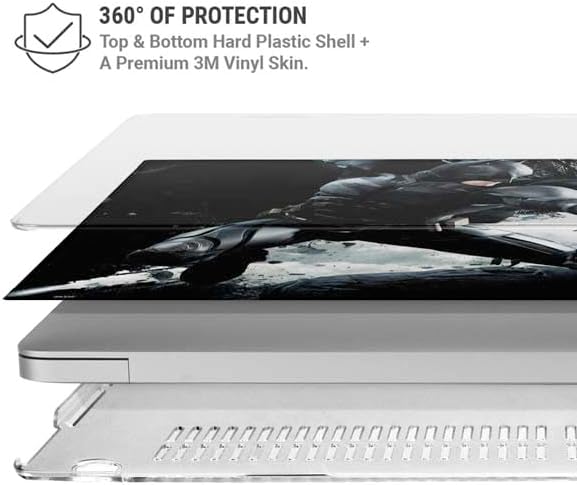 Skinit Laptop Case Plus Skin Compatible with MacBook Air 15in (2023) - Officially Licensed The Dark Knight Rises Batman and Bane Fighting Design