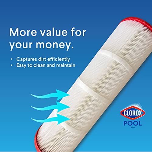 Clorox Silver Edition Advanced Pool Filter | Replacement For Waterway Clearwater Ii, Proclean 150, Unicel C-8414, Pleatco Pa150S, Filbur Fc-0822, And More | 150 Sq Ft Pleated Filter Media #TOP2