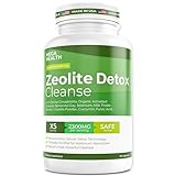 2300 MG Zeolite Detox Cleanse – Ultra-Fine Clinoptilolite Zeolite Detox, Activated Charcoal & Bentonite Clay – Liver & Gut Detox Cleanse, Toxin Flush, Digestive, Max Absorption, 90 Vegan Capsules
