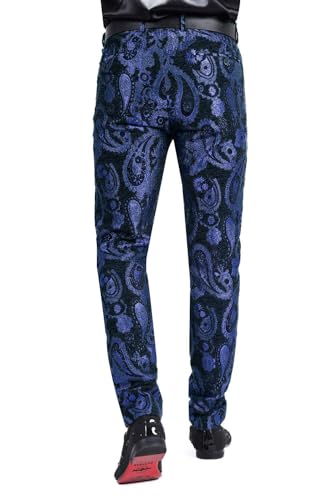 Barabas Men Paisley Floral Print Design Luxury Pants 2CP31014