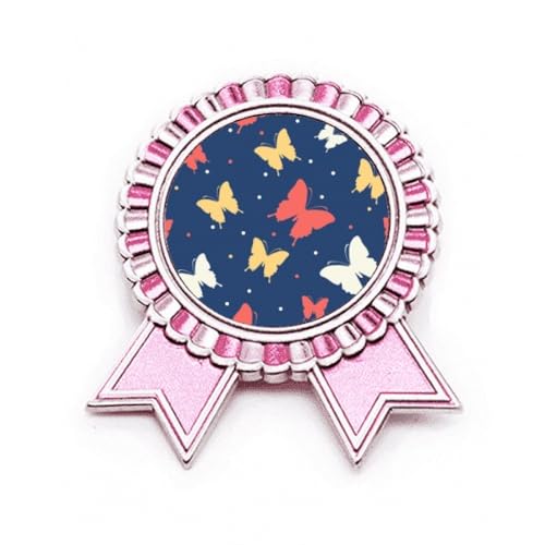 Pin's à pois colorés rose en métal taille M, l'élégance sur vos vestes