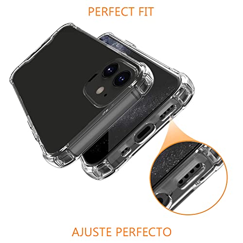 REY - Funda Anti-Shock Gel Transparente para iPhone XR, Ultra Fina 0,33mm, Esquinas Reforzadas, Silicona TPU de Alta Resistencia y Flexibilidad