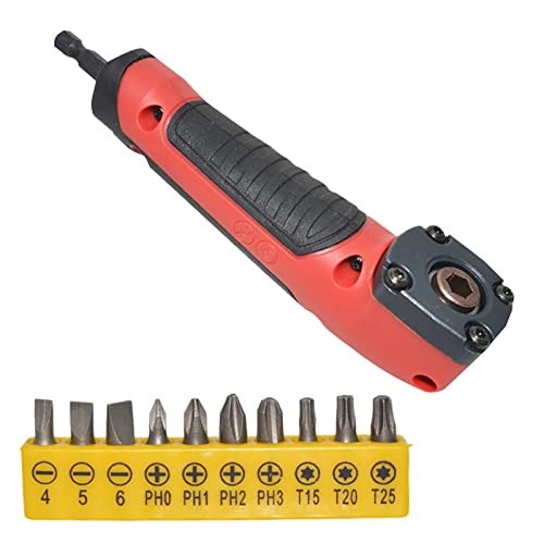 Kit adaptateur de douille de tournevis à angle droit avec forets pour visseuse