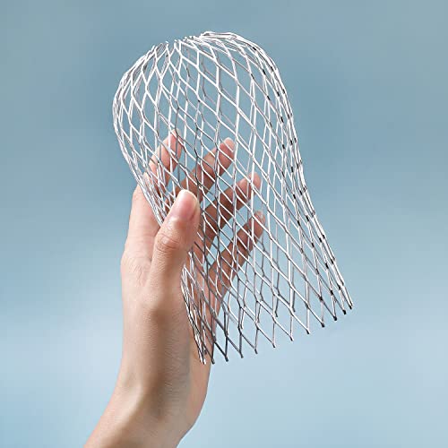 Laicky 10 Pack Gutter Downspout Guards 3.5 Inch Adjustable Aluminium Filter Strainer, Expandable Gutter Strainer for Preventing Blockage Leaves Debris Drain Net Cover Gardening Tools