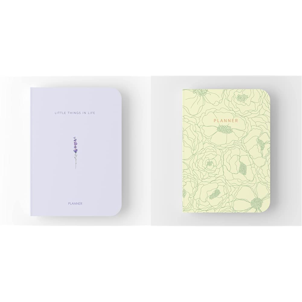 FACTOR NOTES Simple Planner: 12 Months Undated Planner (Little Things) & FACTOR NOTES Simple Planner: 12 Months Undated Planner (Charming Lush)