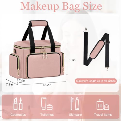 Image of GDNasist Large Makeup Bag, Portable Travel Makeup Bag Organizer