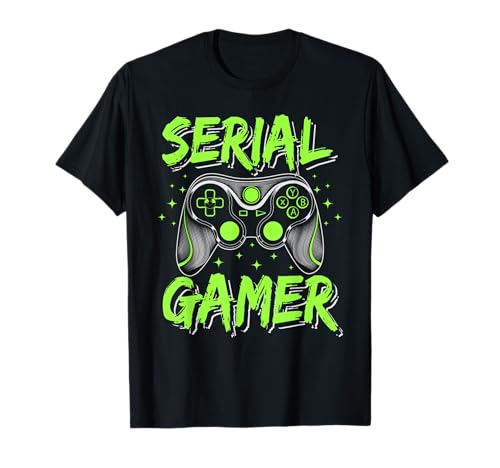 Cadeau Geek Original, T-Shirt Gamer Ado Noir, Unisex, S, Classique, Coupe Classique, Manche Courte, Coton 100%