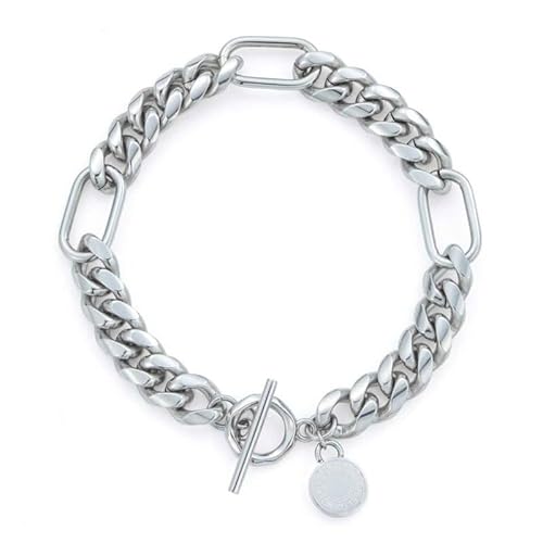 [ライオンハート] ラッピング済 コンフォート チェーンブレスレット カットキヘイ サージカルステンレス シルバー 喜平 金属アレルギー対応 別注ポーチ付き メンズ ブランド (Mサイズ)