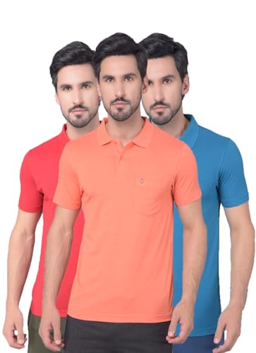 Image of Dollar Mens Cotton Casual Solid Polo Tshirt (Pack of 1)