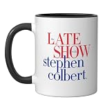 Late Show with Stephen Colbert Officially Licensed Ceramic Mug, Black/White