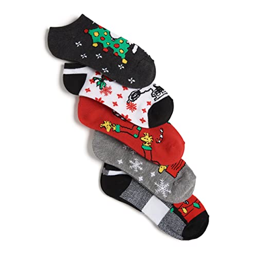 Peanuts Women's Snoopy Holiday 5 Pack No Show Socks2