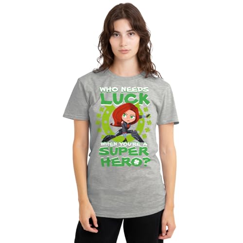 T-shirt sport femme Marvel Black Widow gris confortable contre la chaleur