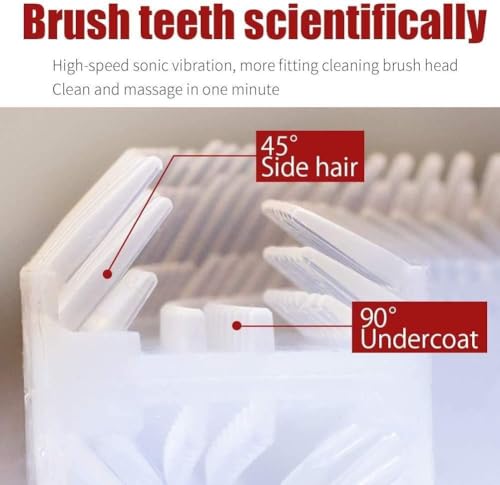 Image of Eeghurt Automatic 360 Sonic Toothbrush, Waterproof Rechargeable Portable Electric Ultrasonic, Teeth Whitening Brush for Travel and Household (Black)