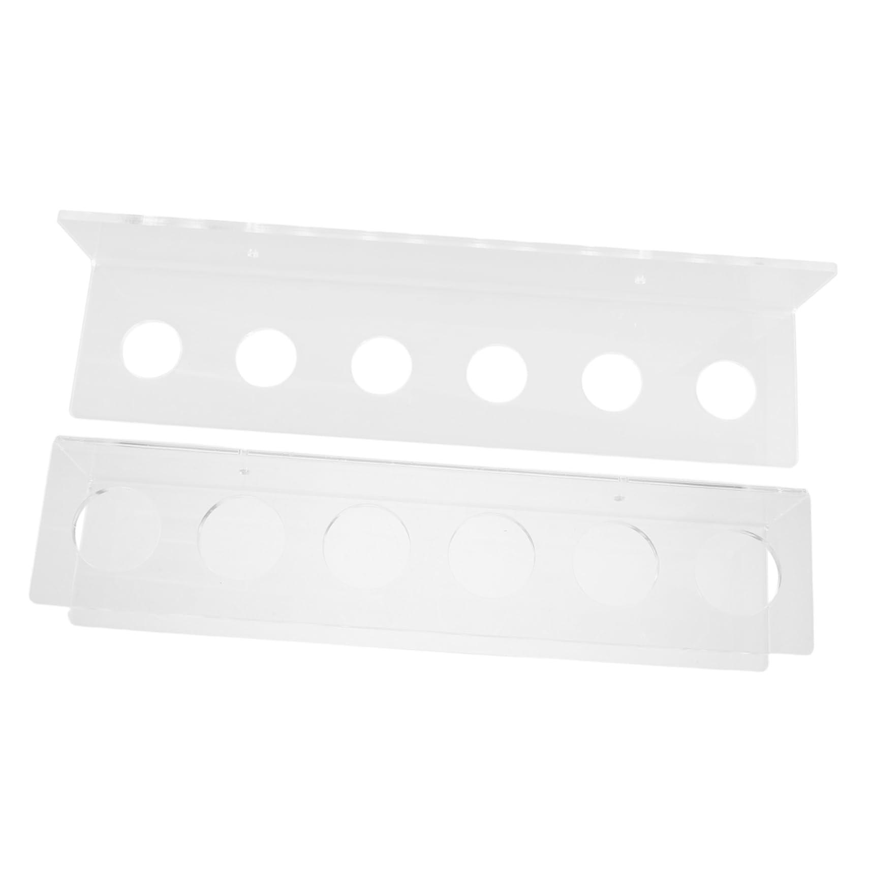 Mikikit 2Pcs Wall Mounted Durable Acrylic Rack for Billiard Sticks Space Saving Design for Home Club and Bar Use Modern Aesthetic Display and Convenient Storage