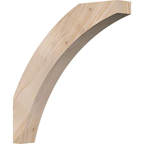 Ekena Millwork BRC04X24X24THR00SDF 3 1/2"W x 24"D x 24"H Thorton Smooth Knee Brace, Douglas Fir