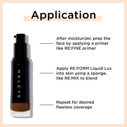 Haleys Re:form Liquid Lux Foundation (4.25) Vegan, Cruelty-Free Foundation Makeup - Even Skin Tone And Cover Blemishes & Imperfections With A Luminous Finish For Long-Lasting Wear #TOP2