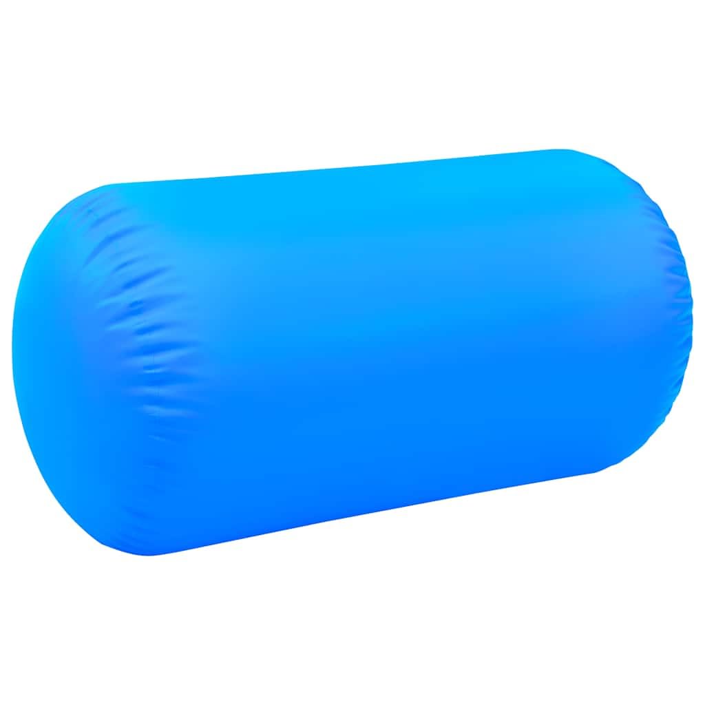 Rullo da ginnastica gonfiabile in PVC ad alta densità, con pompa a piede, antiscivolo e impermeabile, ideale per yoga, pilates, fitness, allenamento, casa, studio, all'aperto