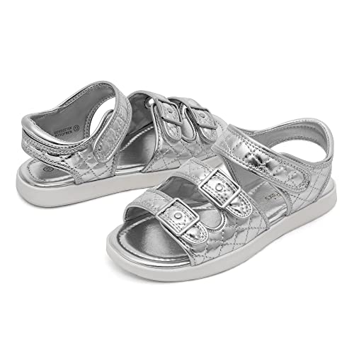 Image of DREAM PAIRS Girls Sandals Open Toe Summer Shoes with Adjustable Strap Buckle Toddler /Little Kid