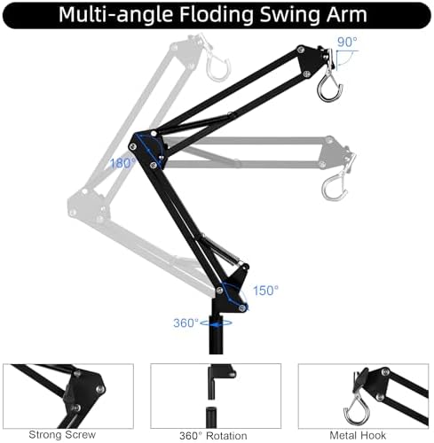 DXOPHIEX Heat Lamp Stand Reptile Light Stand with 360° — bottom and base construction detail