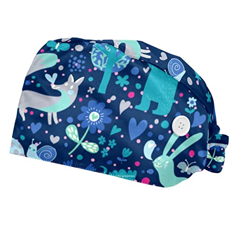 Chapeaux de travail renard hibou lapin JDEZ lot de 2 casquettes de protection pour hommes et femmes