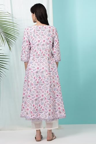 Image of W for Woman Women's Cotton Floral Regular Kurtas