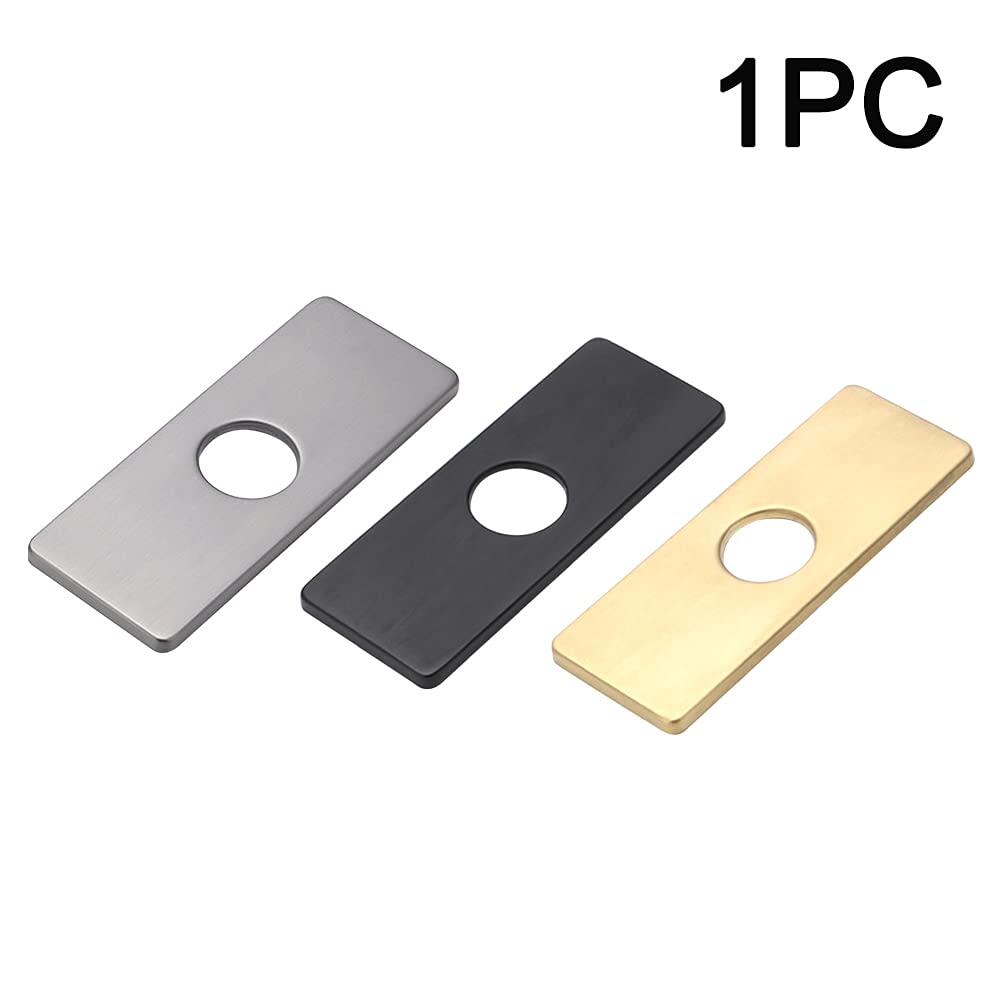 Piastra per foro per lavello da cucina, piastra di copertura del foro in acciaio inox, piastra di copertura rettangolare per rubinetto del lavandino del bagno cucina (grigio)