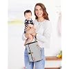 Skip Hop Pronto Signature Portable Changing Mat, Cushioned Diaper Changing Pad with Built-in Pillow, Black Stripe
