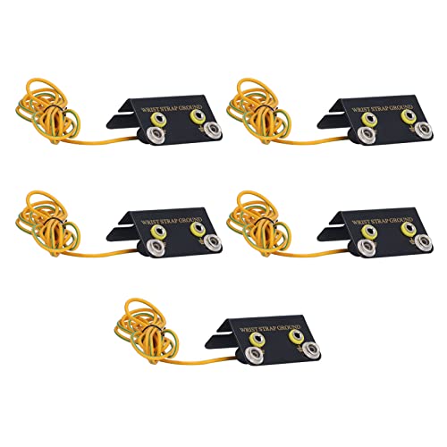 Fydun 5Pcs Wrist, Strap Ground Socket Tor ESD Grounding Supplies System L Shaped Non Static Anti for Table Mats Industrial, Fydunhkt47iwrzp