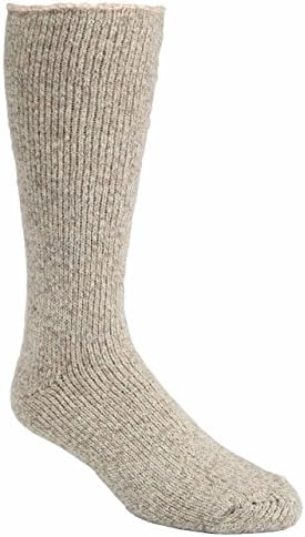 J.B. Field's ICELANDIC -50 BELOW WOOL WINTER SOCKS (2 Pairs) (Beige, Large (8-12 Shoe))