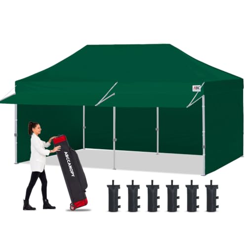 Image of ABCCANOPY 10x20 Commercial Pop up Canopy Tent with Awning Sidewall