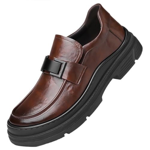 Men's Slip-On Platform Loafers Breathable Casual Shoes Spring Collection Trendy Comfortable Penny Moccasins Versatile Style