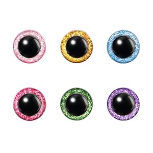 6pcs 24mm Colorful Glitters Gaskets (Only Gaskets, No Eyes)