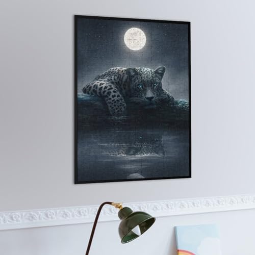Rompecabezas para adultos de 500 piezas Moonlit Jaguar 2, regalo de cumpleaños y Navidad 4