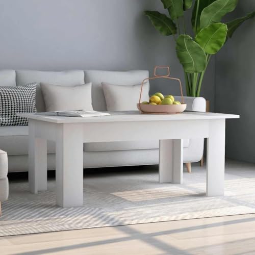 Table basse blanche facile à assembler pour ranger vos revues de salon - 3