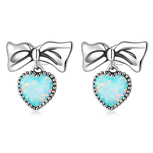 Style coréen boucles d'oreilles opale argent 925 pour femmes élégantes