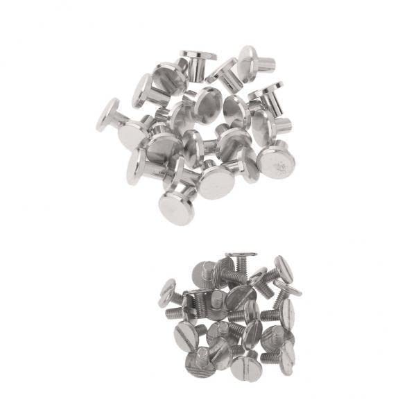4X20 Sets 8Mm Round Rivet Screw Studs Chicago Screw Leather Craft Silver | Leathercrafts | Leathercraft Accessories | Studs, Rivets & Tacks-image-16